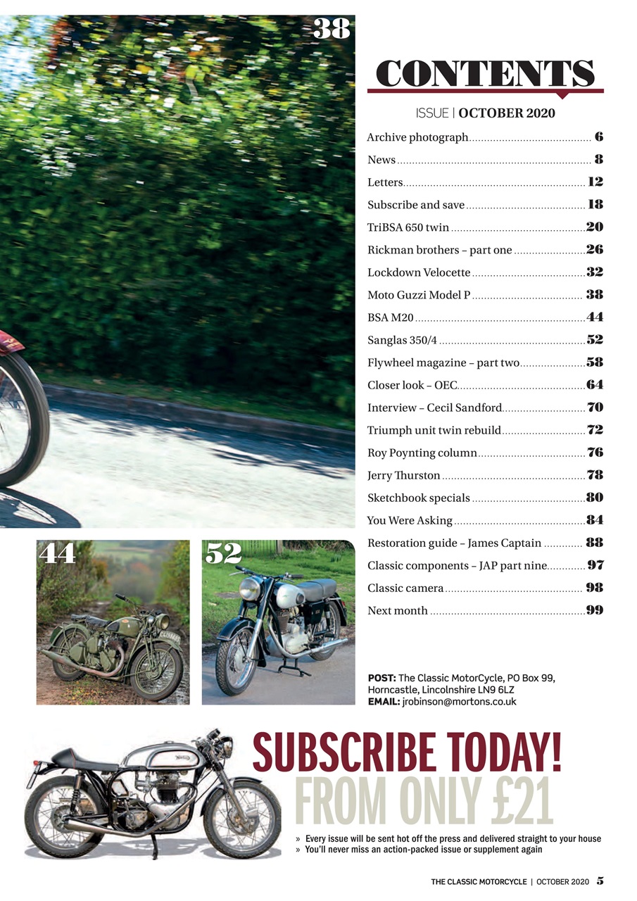 The Classic MotorCycle Preview Pages