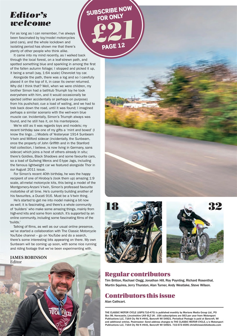 The Classic MotorCycle Preview Pages
