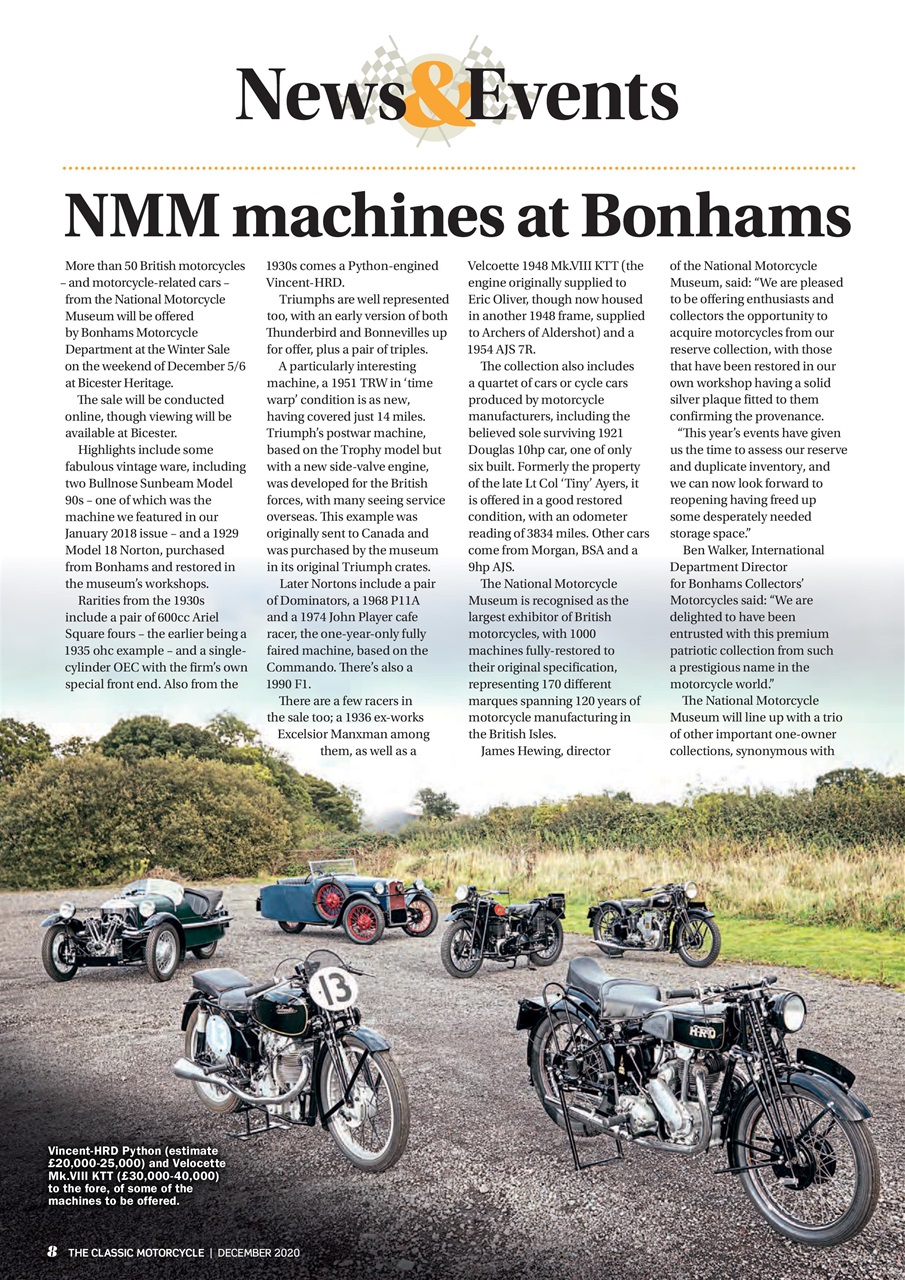 The Classic MotorCycle Preview Pages