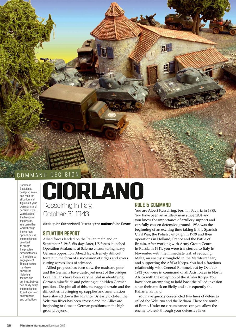 Miniature Wargames Preview Pages