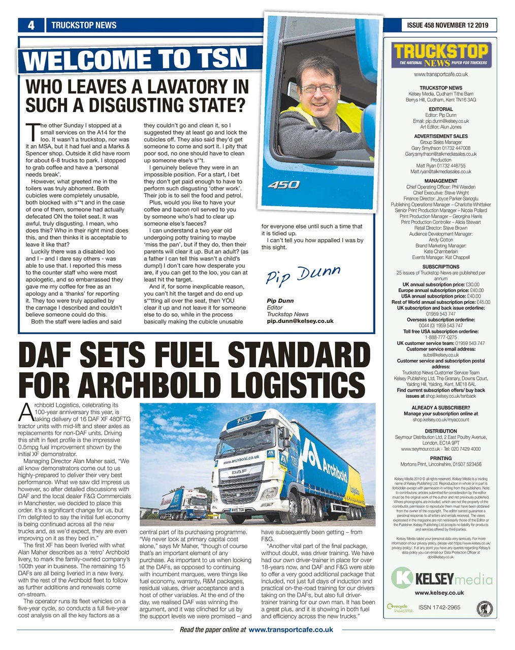 Truckstop News Preview Pages
