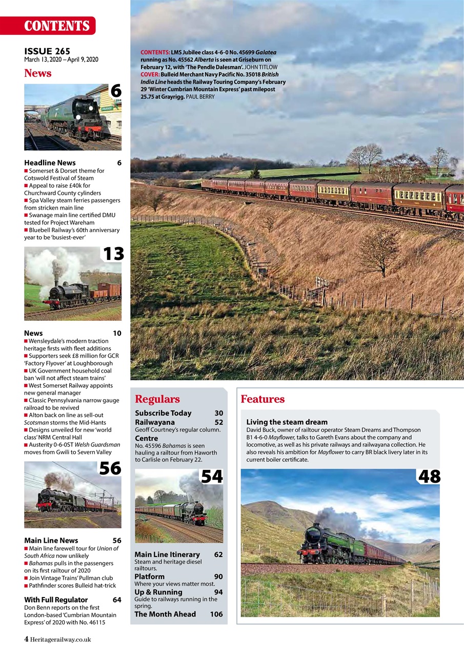 Heritage Railway Preview Pages