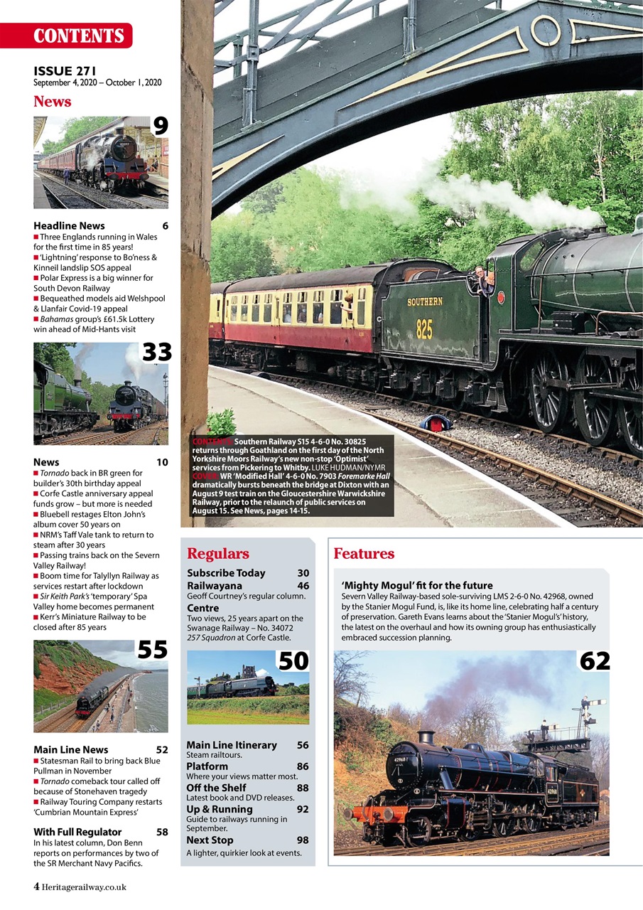 Heritage Railway Preview Pages