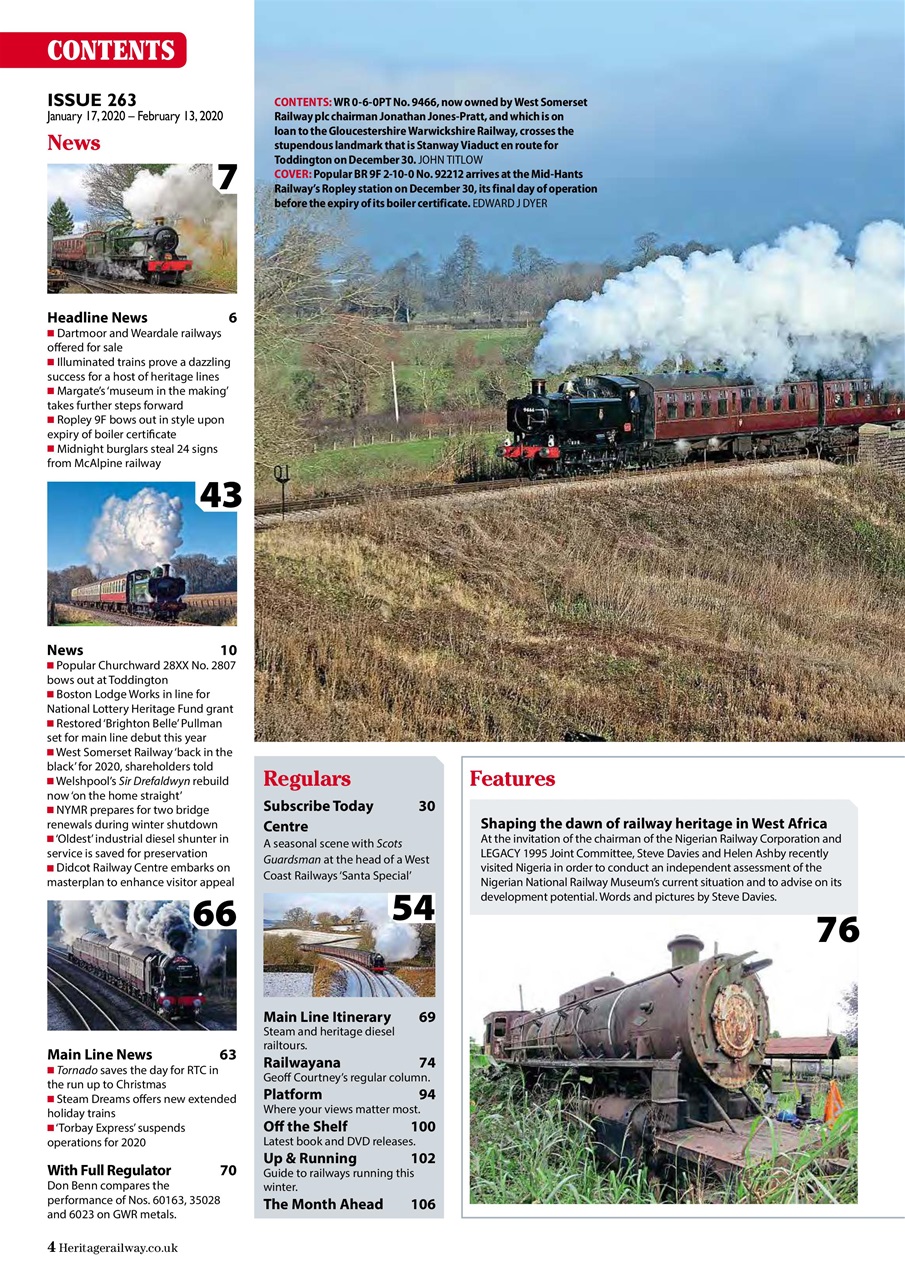 Heritage Railway Preview Pages