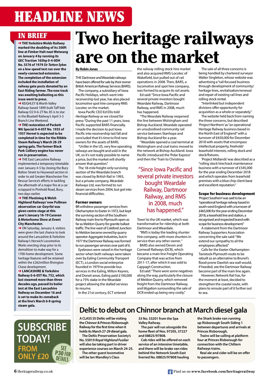 Heritage Railway Preview Pages