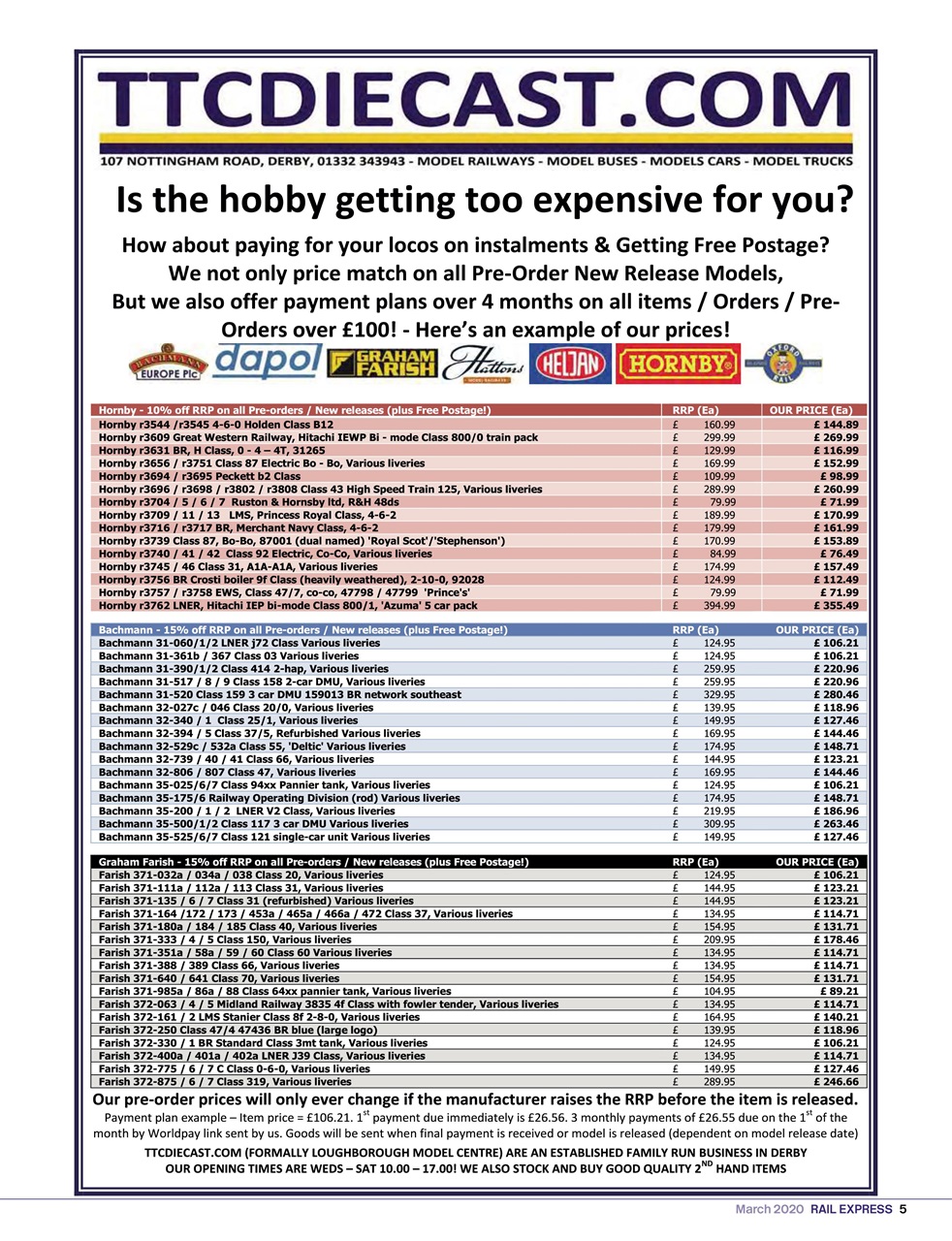 Rail Express Preview Pages