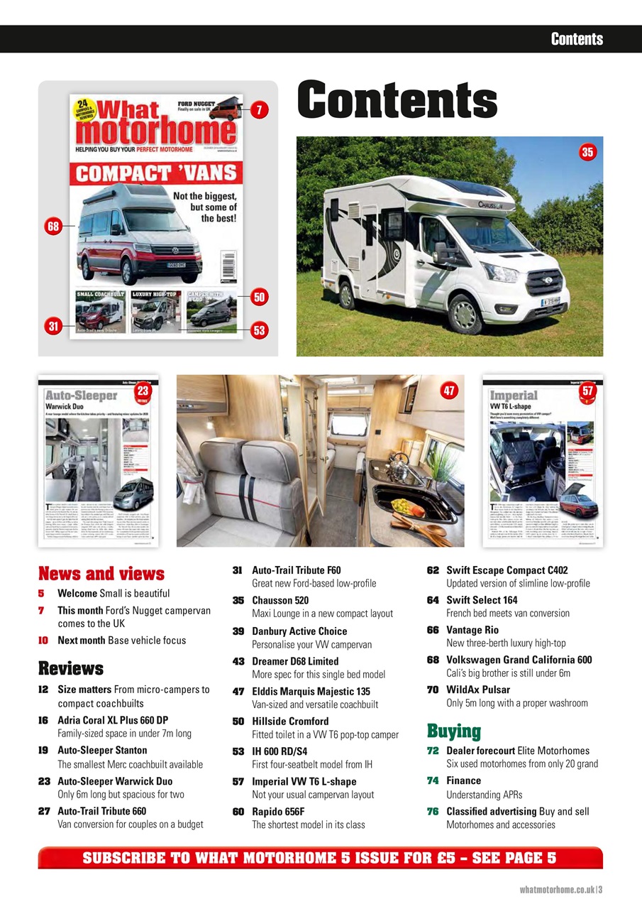 What Motorhome magazine Preview Pages
