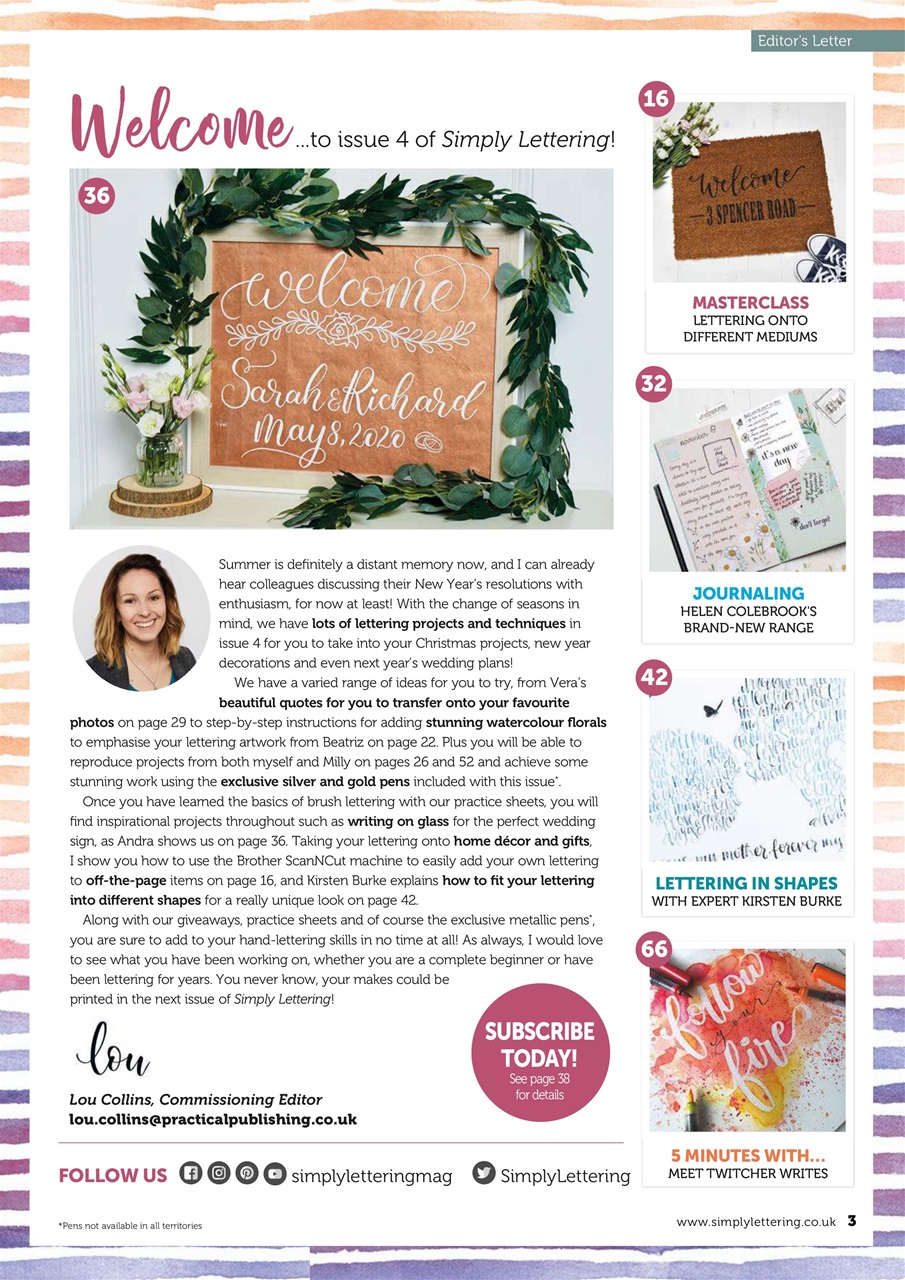 Simply Lettering Preview Pages