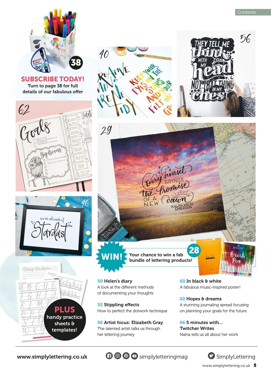 Simply Lettering Preview Pages