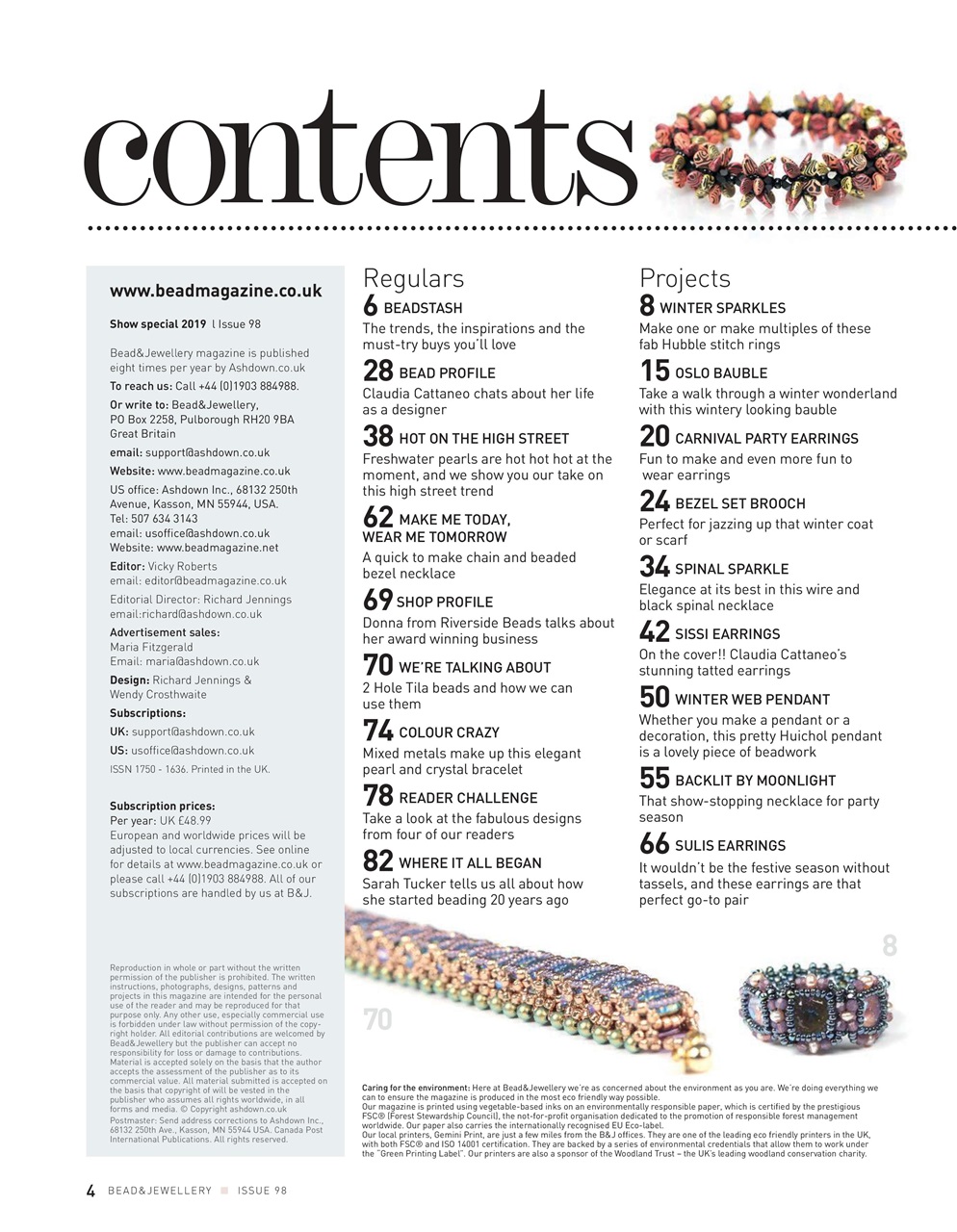 Bead & Jewellery Magazine Preview Pages