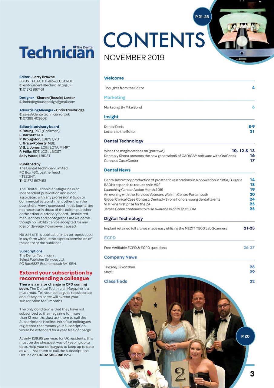 The Dental Technician Magazine Preview Pages