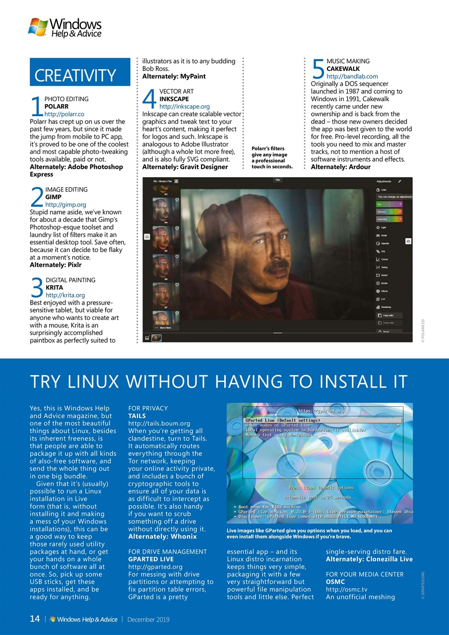 Windows Help & Advice Preview Pages