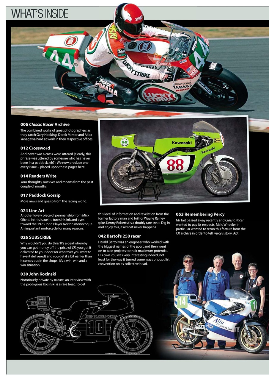 Classic Racer Preview Pages