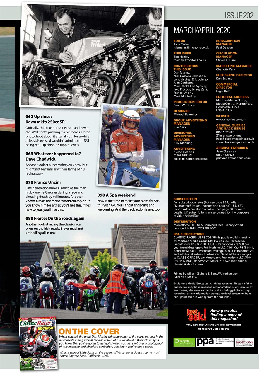 Classic Racer Preview Pages