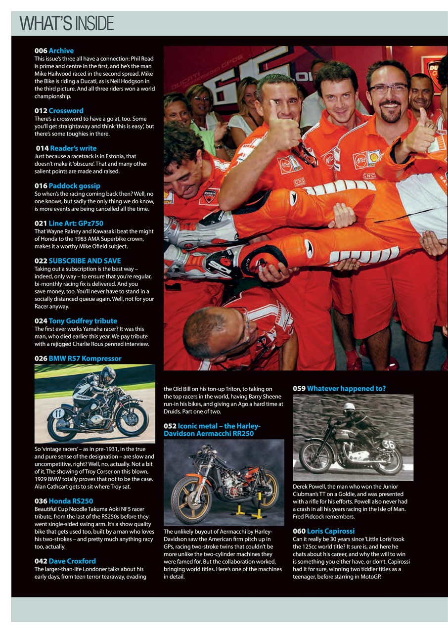 Classic Racer Preview Pages