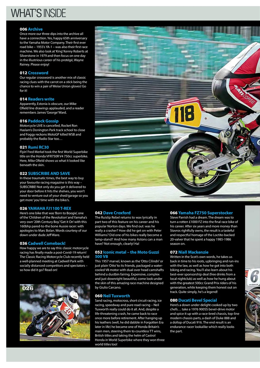 Classic Racer Preview Pages