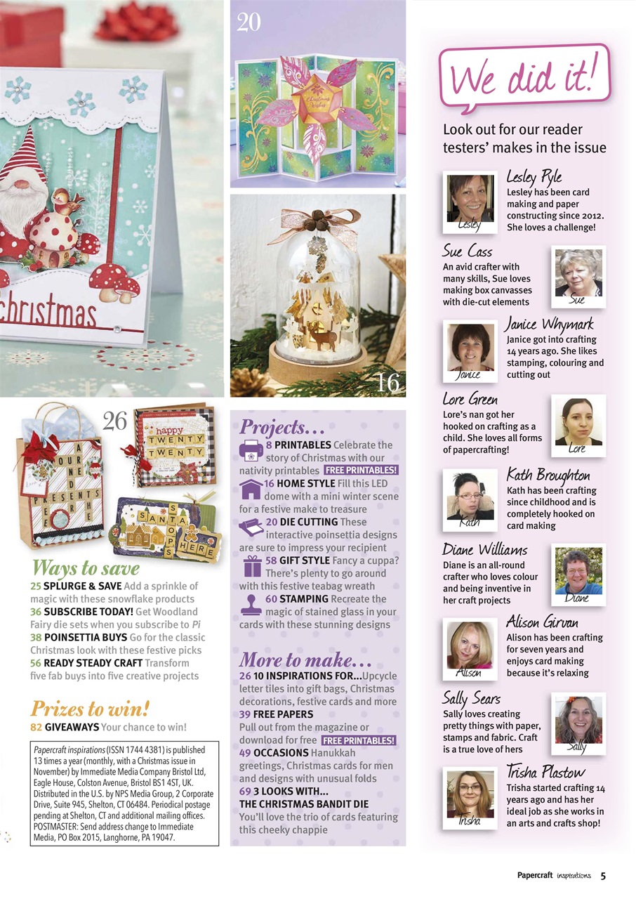 Papercraft Inspirations Preview Pages