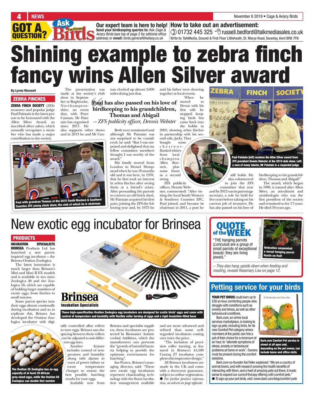 Cage & Aviary Birds Preview Pages