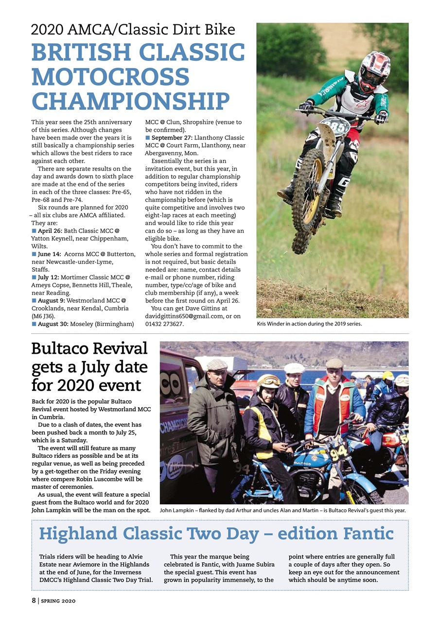 Classic Dirt Bike Preview Pages
