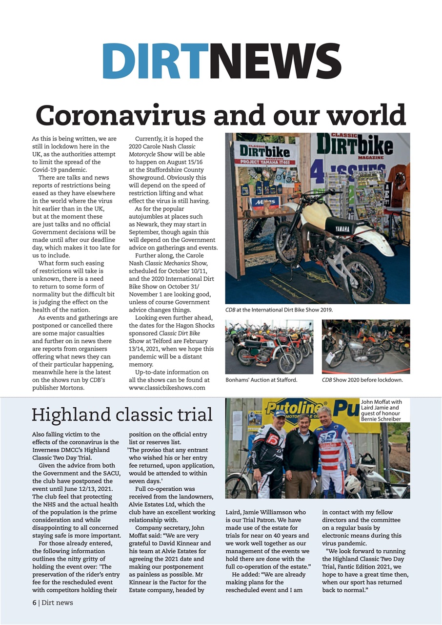 Classic Dirt Bike Preview Pages
