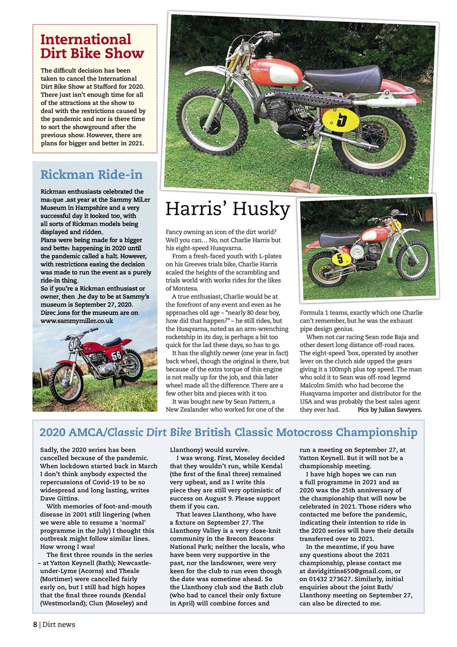 Classic Dirt Bike Preview Pages
