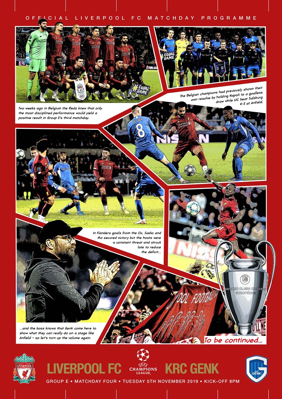 Liverpool FC Programmes Preview Pages