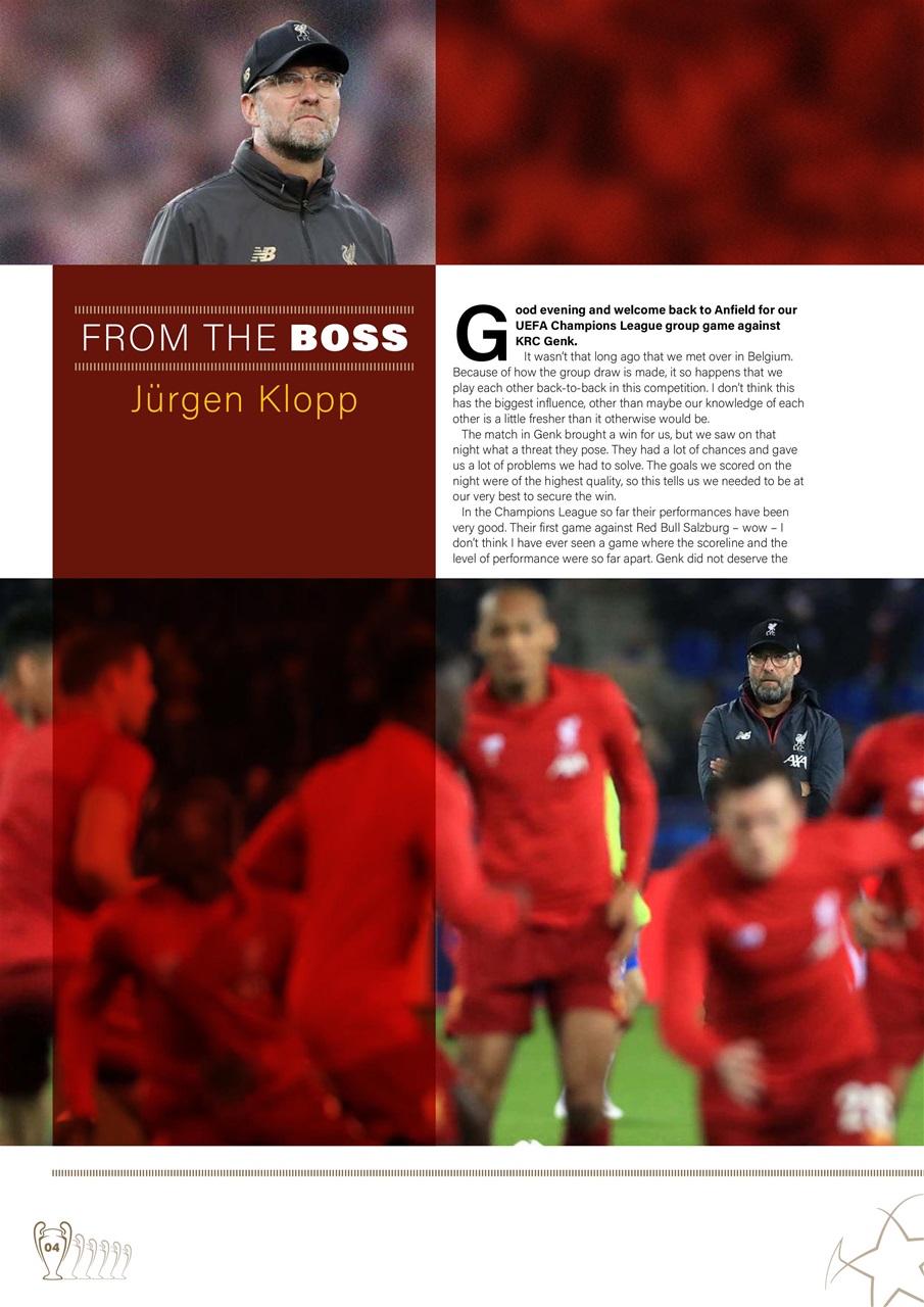 Liverpool FC Programmes Preview Pages