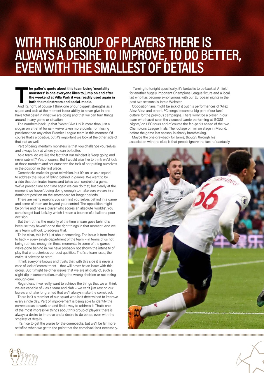 Liverpool FC Programmes Preview Pages