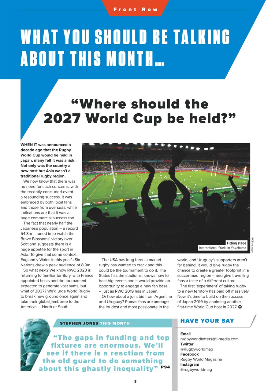 Rugby World Preview Pages