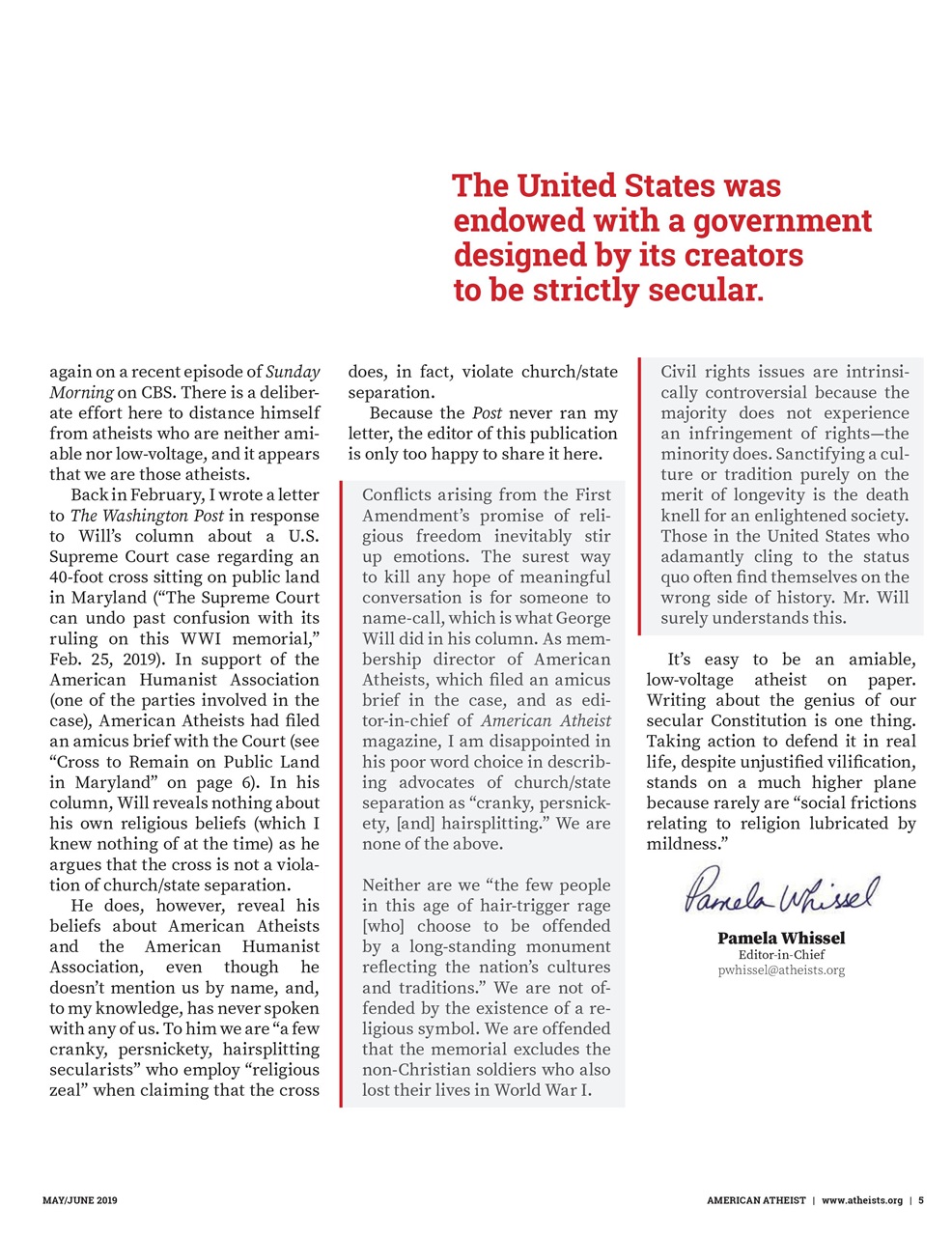 American Atheist Preview Pages