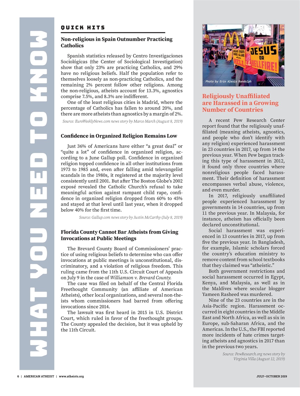 American Atheist Preview Pages