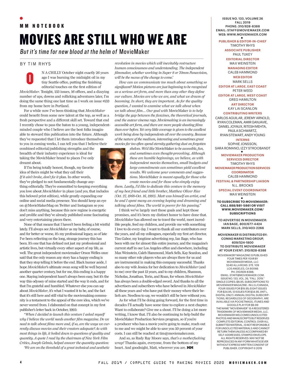 MovieMaker Magazine Preview Pages