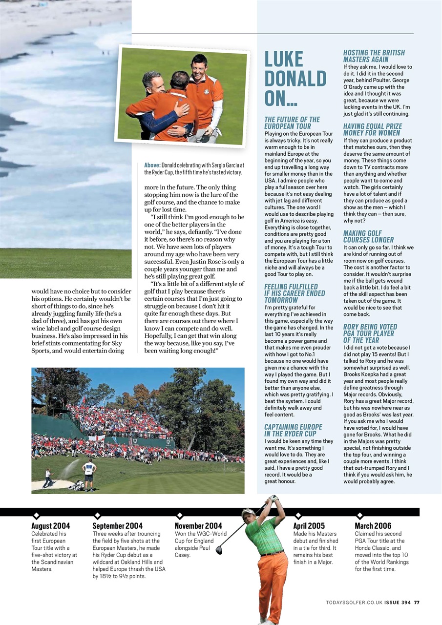 Today's Golfer Preview Pages