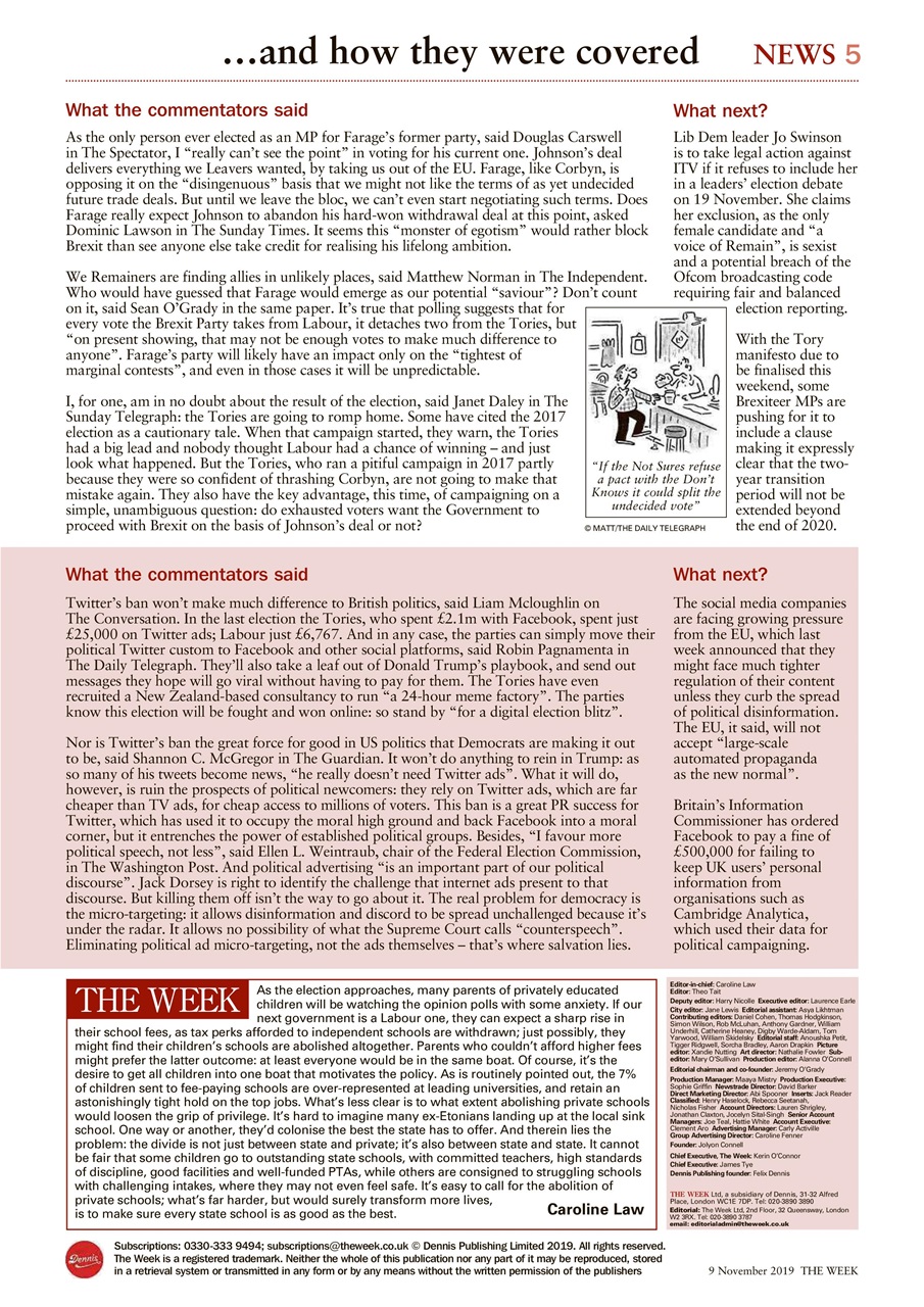 The Week Preview Pages