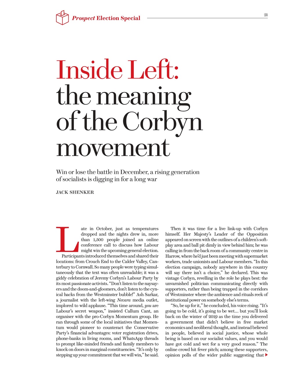 Prospect Magazine Preview Pages