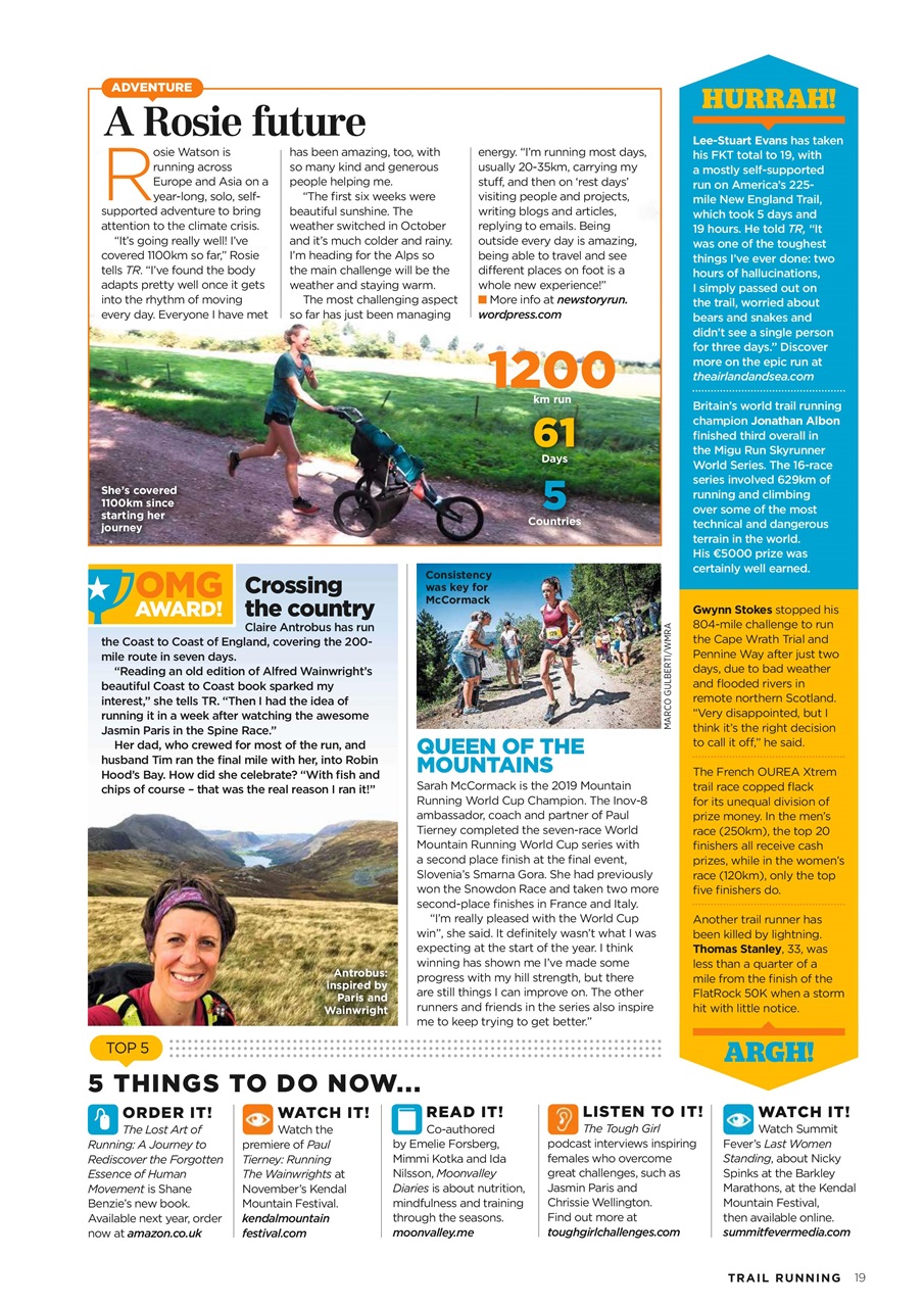 Trail Running Preview Pages