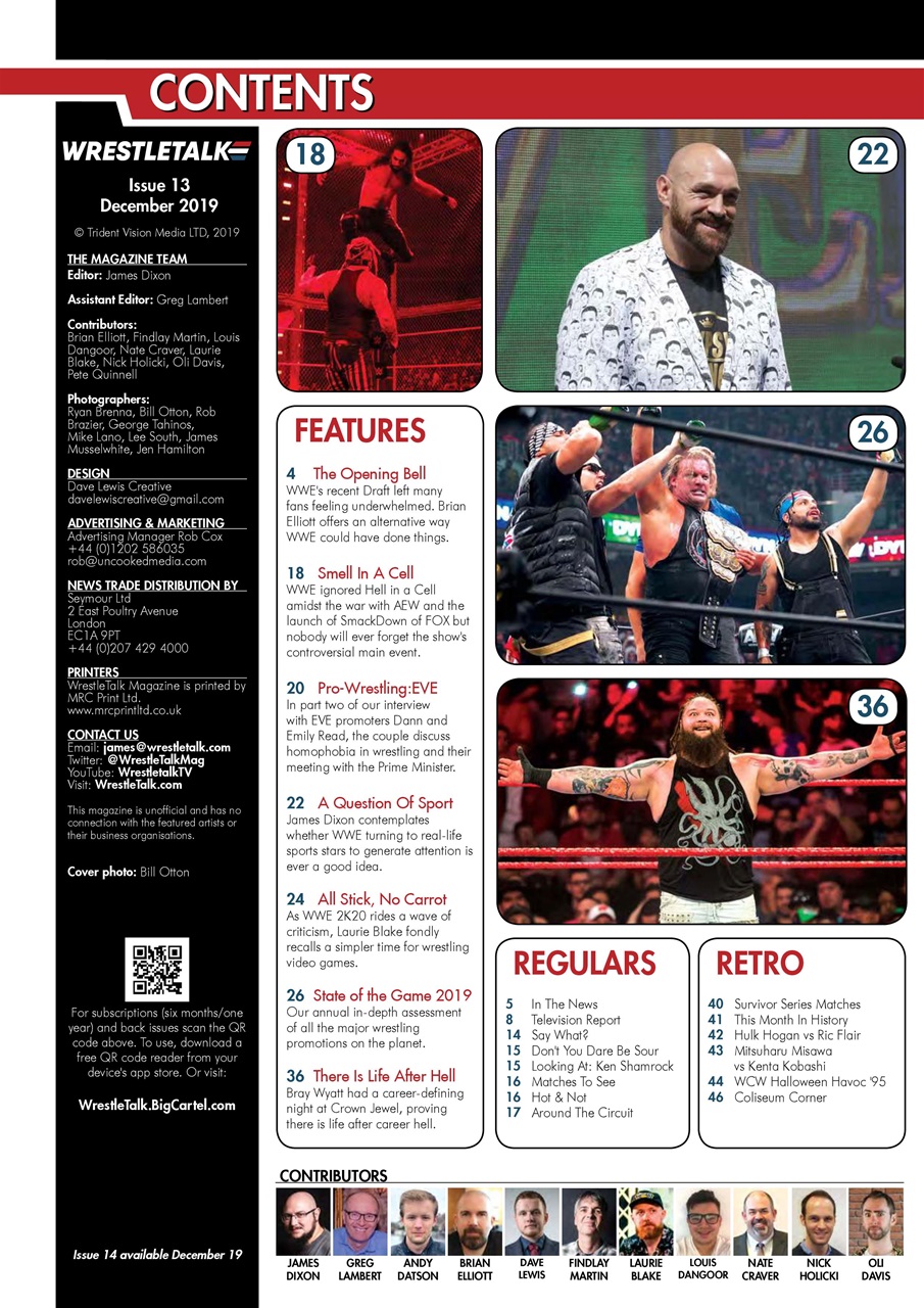 Wrestletalk Magazine Preview Pages