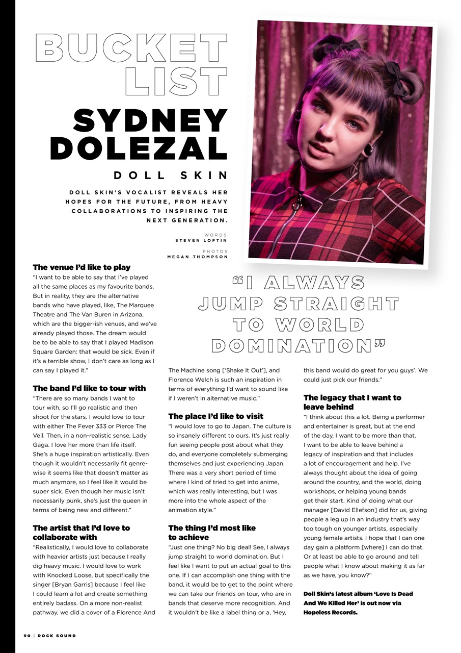 Rock Sound Magazine Preview Pages