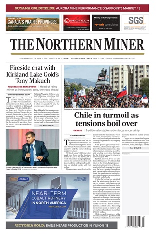 The Northern Miner issue Vol. 105 No. 23