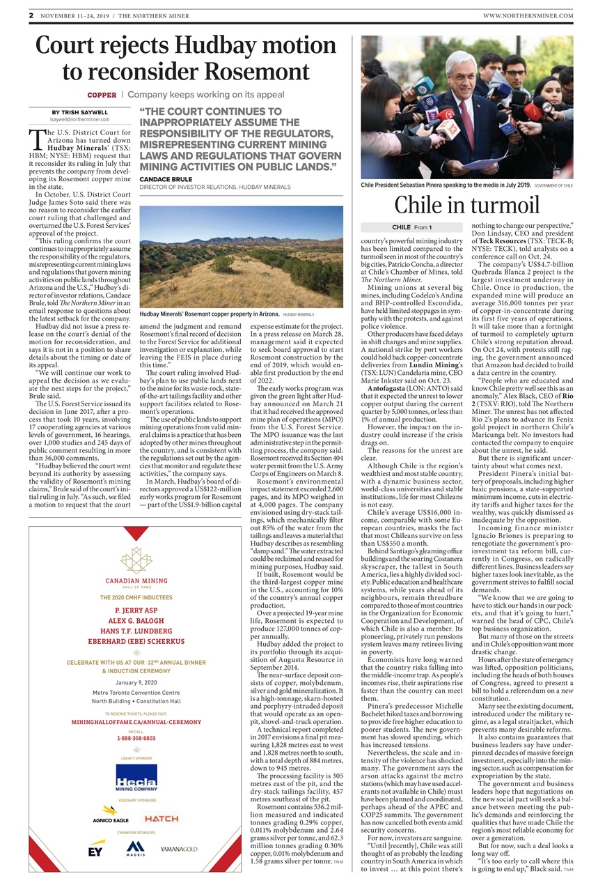 The Northern Miner Preview Pages