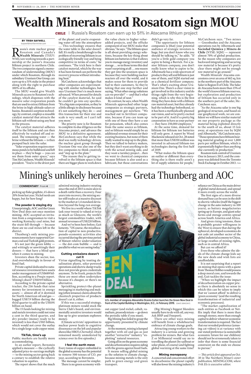 The Northern Miner Preview Pages
