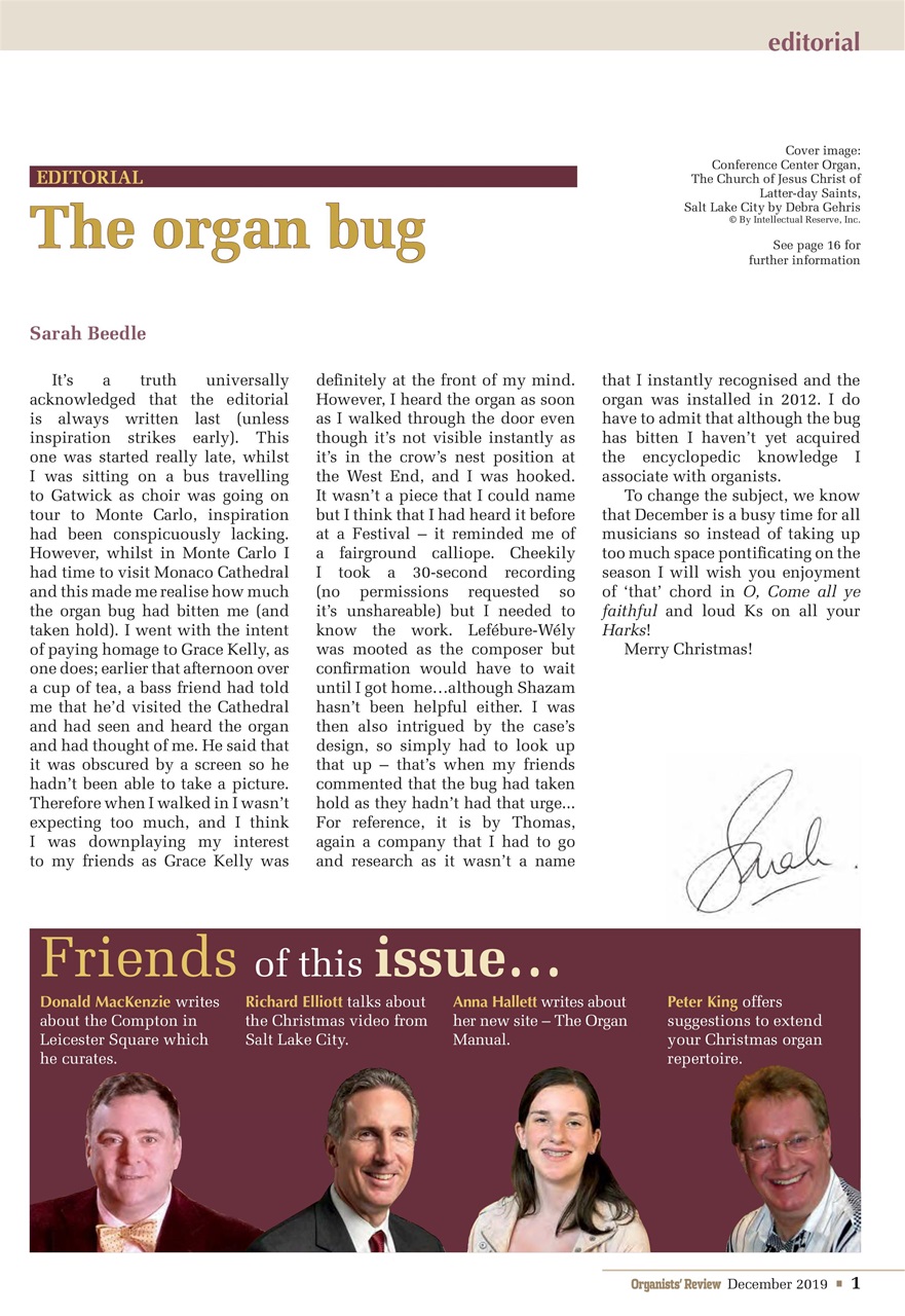 Organists' Review Preview Pages