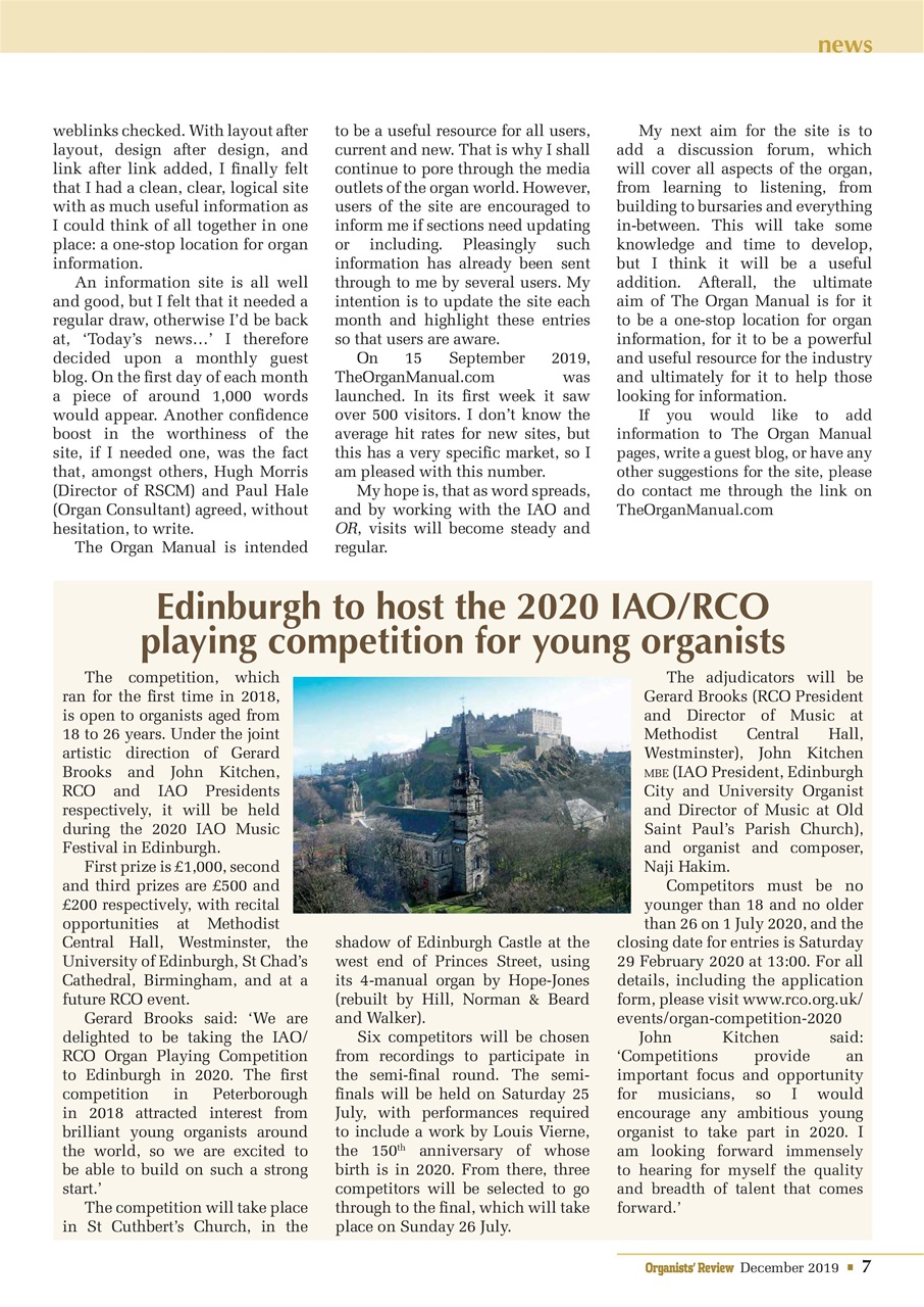 Organists' Review Preview Pages