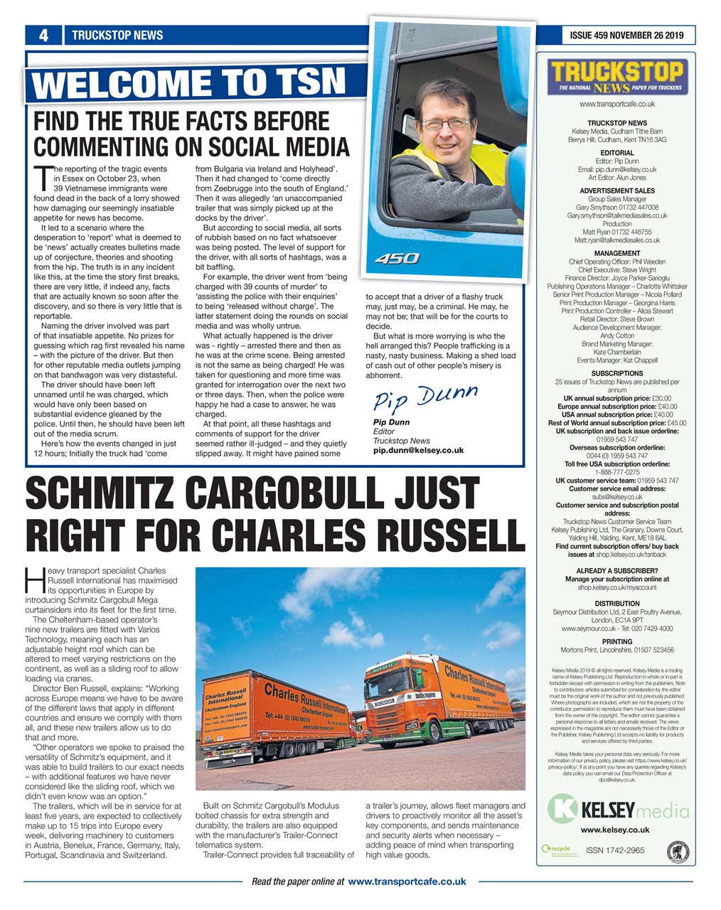 Truckstop News Preview Pages