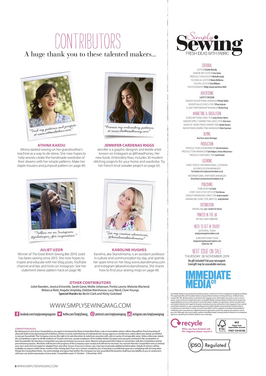 Simply Sewing Preview Pages