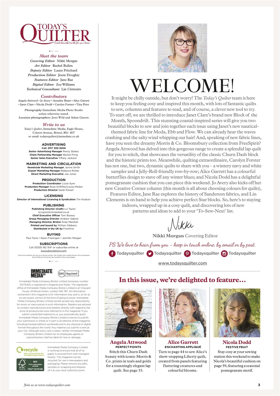 Today’s Quilter Preview Pages