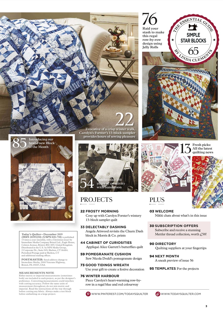 Today’s Quilter Preview Pages