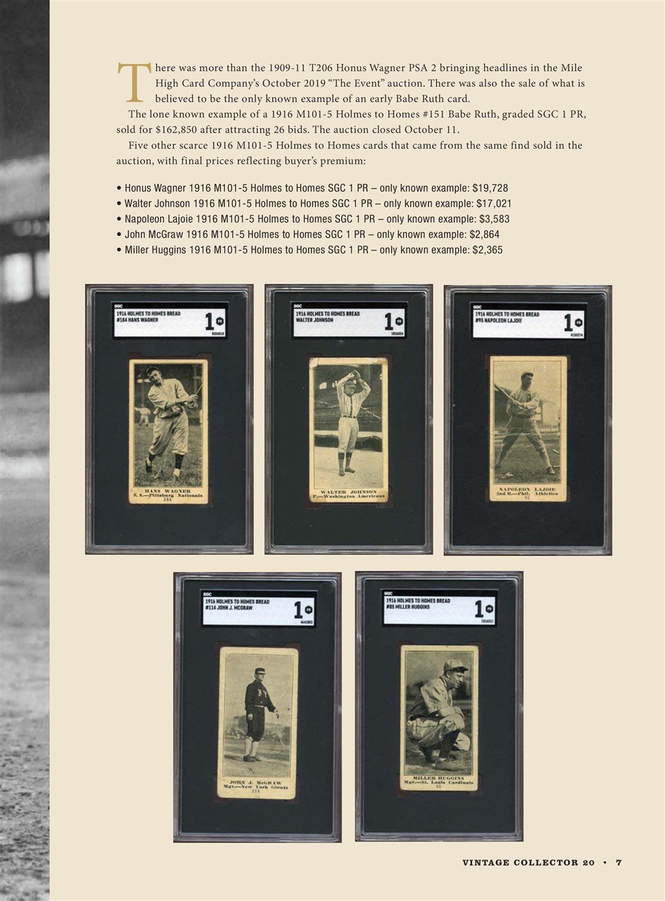 Beckett Vintage Collector Magazine Preview Pages