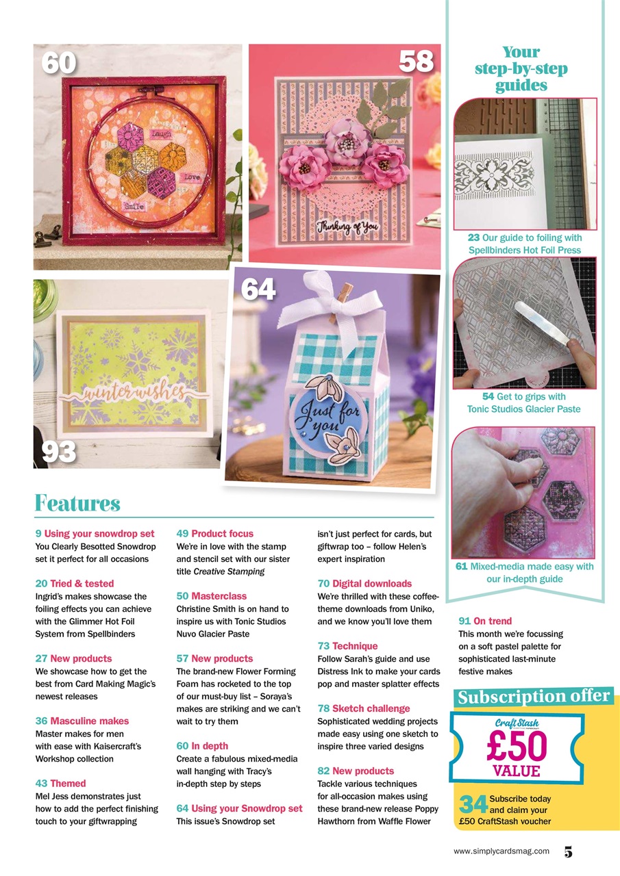Simply Cards & Papercraft Preview Pages