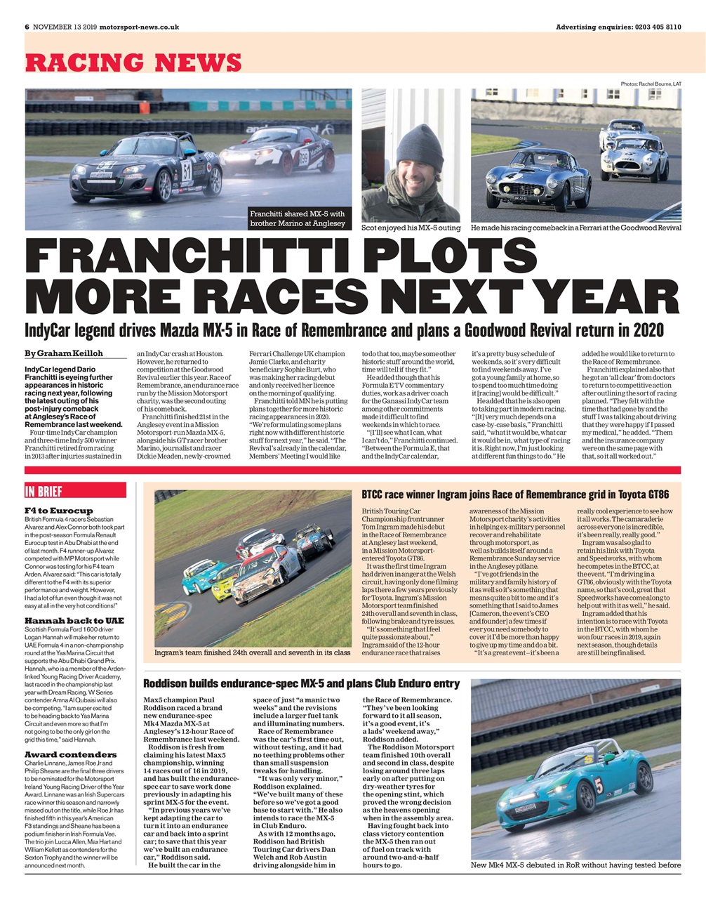Motorsport News Preview Pages